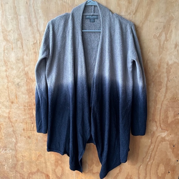 Barefoot Dreams Bamboo Cozy Chic Lite Ombre Open Front Gray Cardigan - Picture 1 of 8